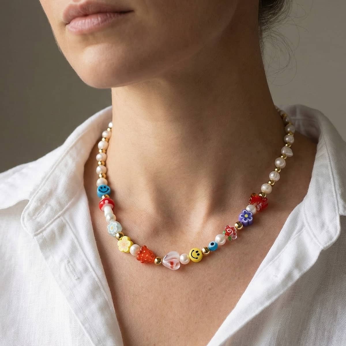 Rainbows & Pearls | Beautiful Chaos Necklace x 14k Gold