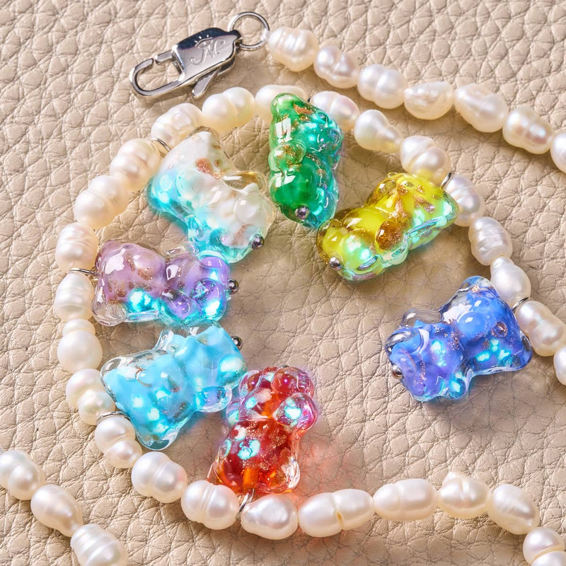 Pearls & Gummy Bears | Firefly Glass Necklace