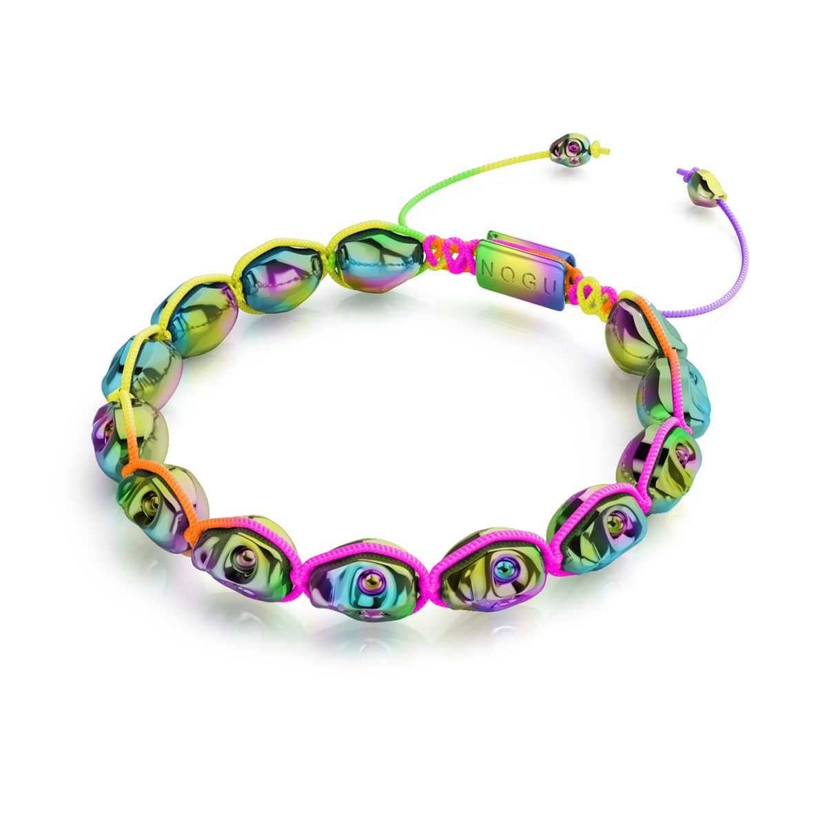 Wahrsagen | Regenbogenschädel x Violett | Makramee Armband