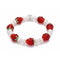 Raspberry x Ivory Pearl | .925 Sterling Silver | Berry Bracelet