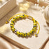 Blue Limoncello | Silver | Firefly Glass Macrame Bracelet