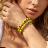 Blue Limoncello | Silver | Firefly Glass Macrame Bracelet