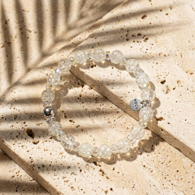 Whiteout | Firefly Glas Schneekugel Armband
