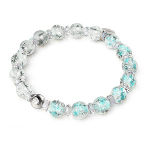 Whiteout | Firefly Glas Schneekugel Armband