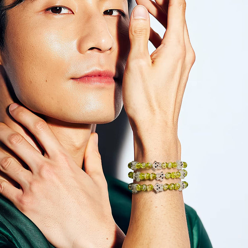 Gartengespenst | Silber | Glühwürmchen-Glasgeisterarmband