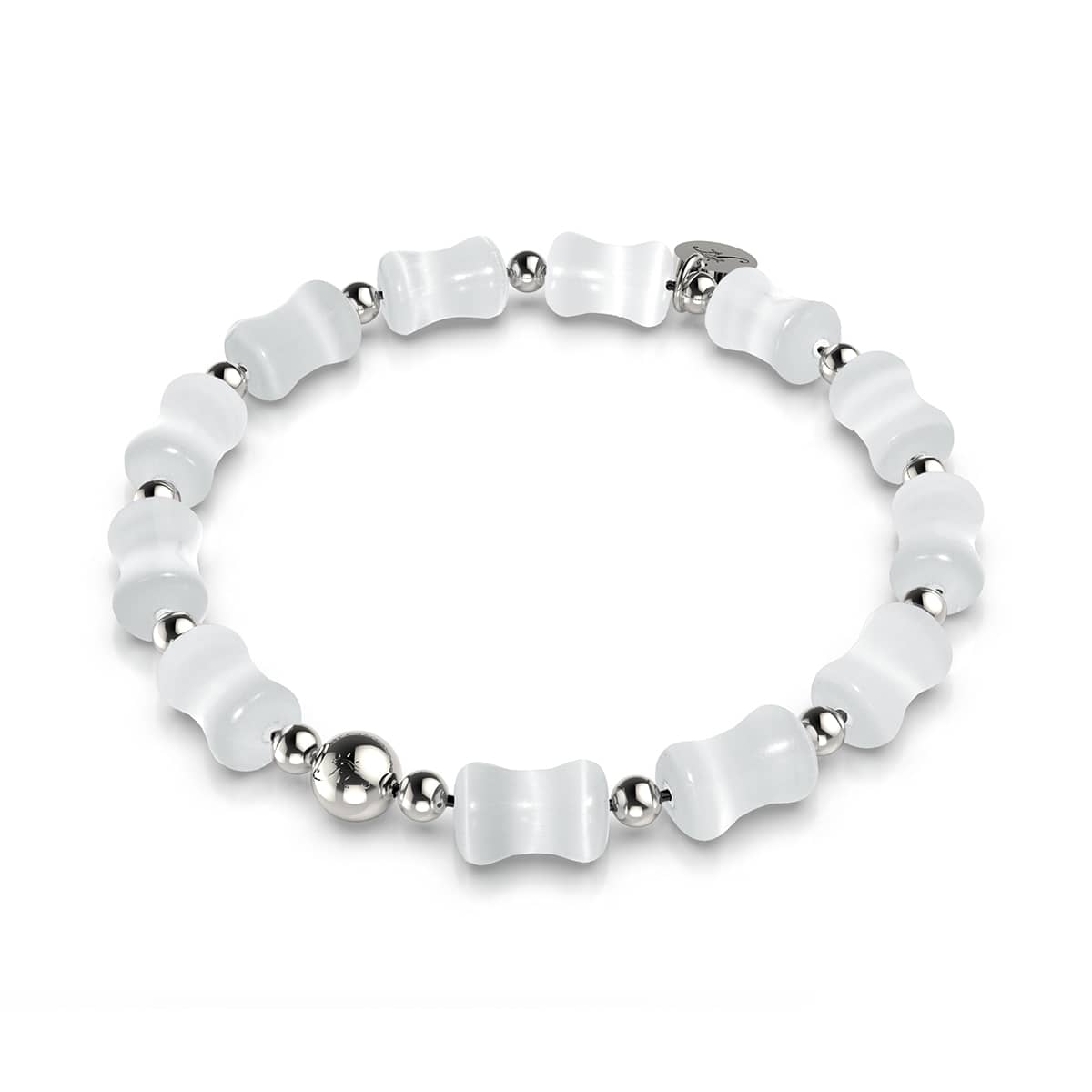 Moonlit Glow | Ethereal Hourglass Cheshire Glass Bracelet