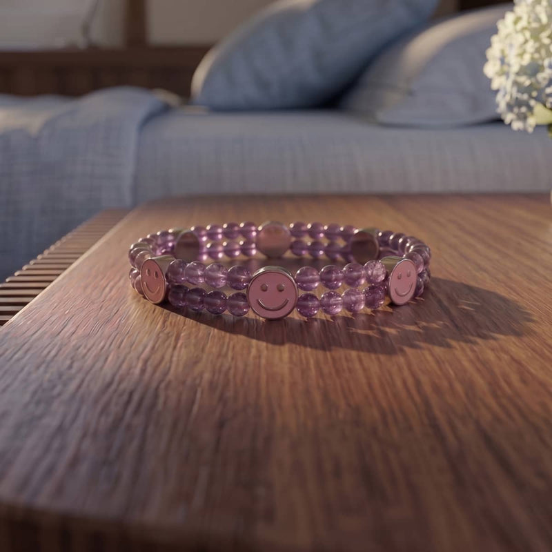 Amethyst x Lilac Luminous Enamel | Smile Bracelet