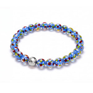 Blueberry Pop | Firefly Glass Polka Dot Bracelet