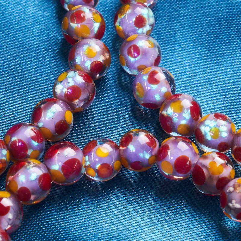 Cherry Grape | Firefly Glass Polka Dot Bracelet
