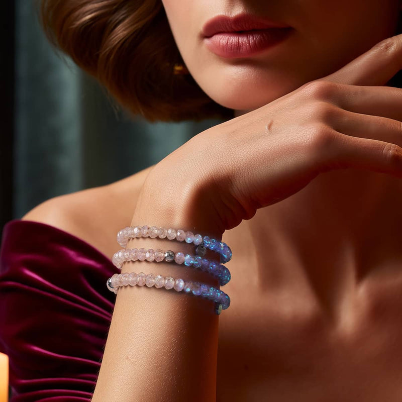 Lavender Frost | Firefly Glass Diamonds Snow Globe Bracelet