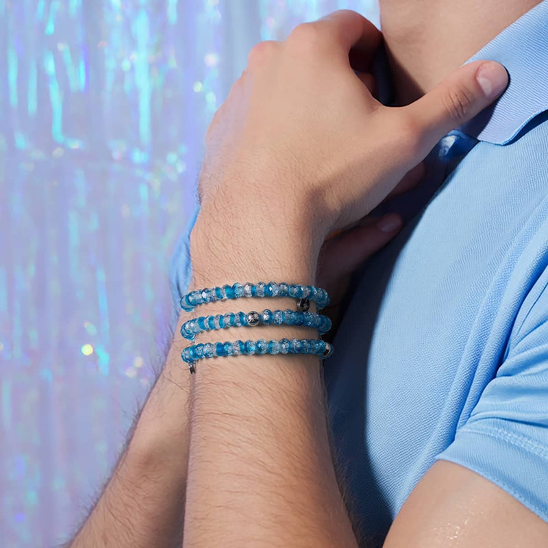 Topaz Ice | Firefly Glass Diamonds Snow Globe Bracelet