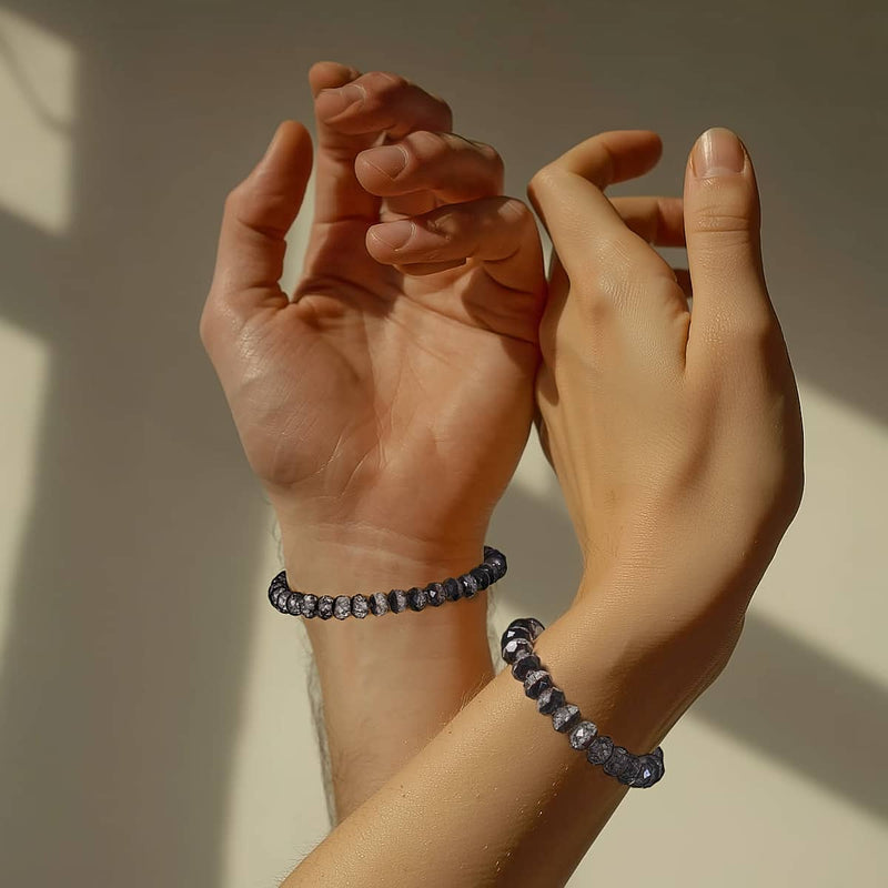 Midnight Aurora | Firefly Glass Diamonds Snow Globe Bracelet