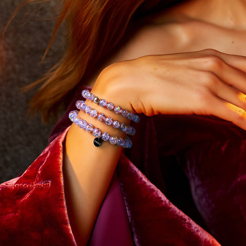 Lilac | Firefly Glass Confetti Bracelet