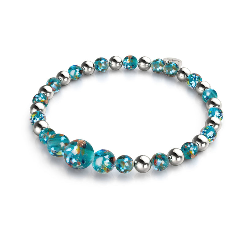 Teal | Firefly Glass Confetti Cascade Bracelet