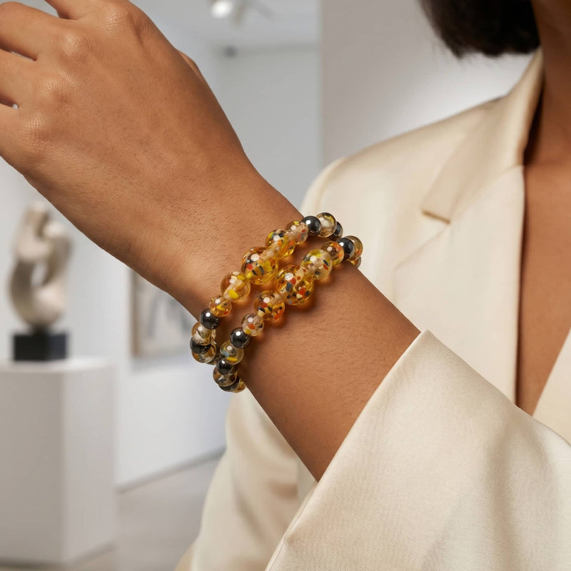 Mango Mimosa | Firefly Glass Confetti Cascade Bracelet