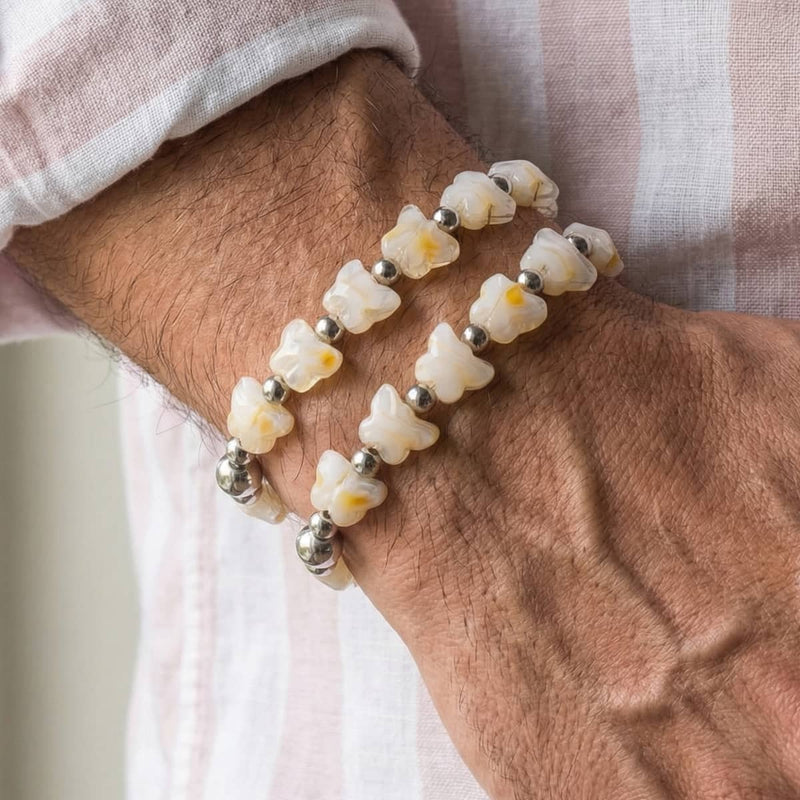 Sicilian Marble | Gem Glass Butterfly Bracelet