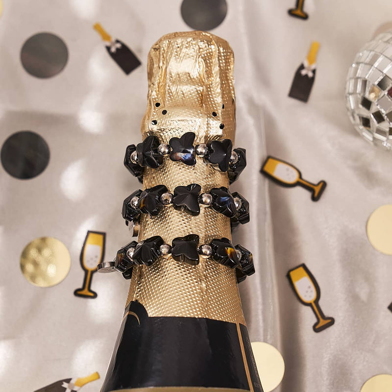 Obsidian Storm | Gem Glass Butterfly Bracelet