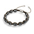 Hades | Hematite Skulls x Black GloWeave | Macrame Bracelet