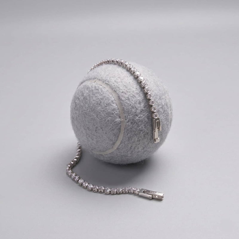 Rhodium x Crystal | Tennis Club Bracelet
