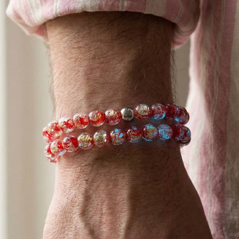 Cherry Ice | Firework Glass Ice Drop Bracelet