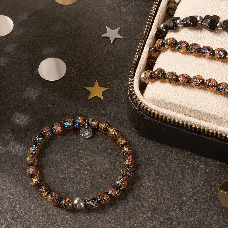 Caramel Ice | Firework Glass Ice Drop Bracelet