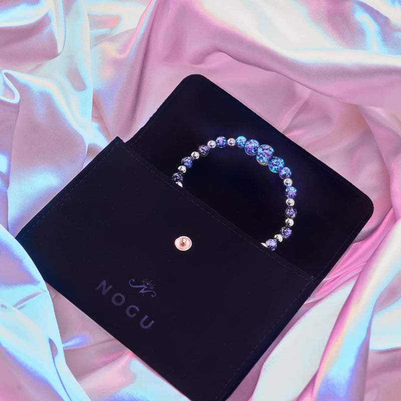 Blueberry Potion Firework Glass Cascade Bracelet