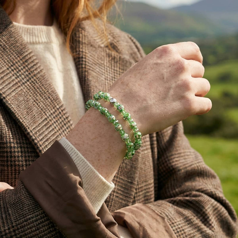 Emerald | Firefly Glass x Crystal Swirl Bracelet