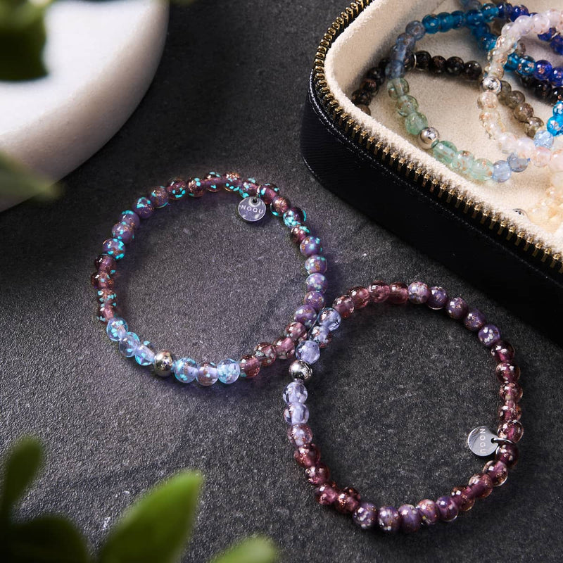 Violet Ombre | 6mm Firefly Glass Bracelet