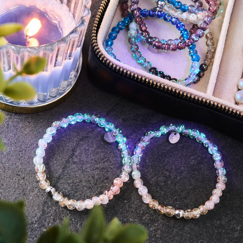 Nude Ombre | 6mm Firefly Glass Bracelet