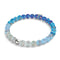 Aquamarine Ombre | 6mm Firefly Glass Bracelet