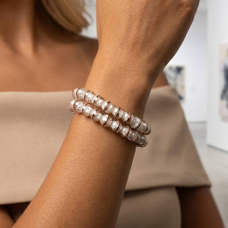 Siberian White | Tiger Glass Bracelet