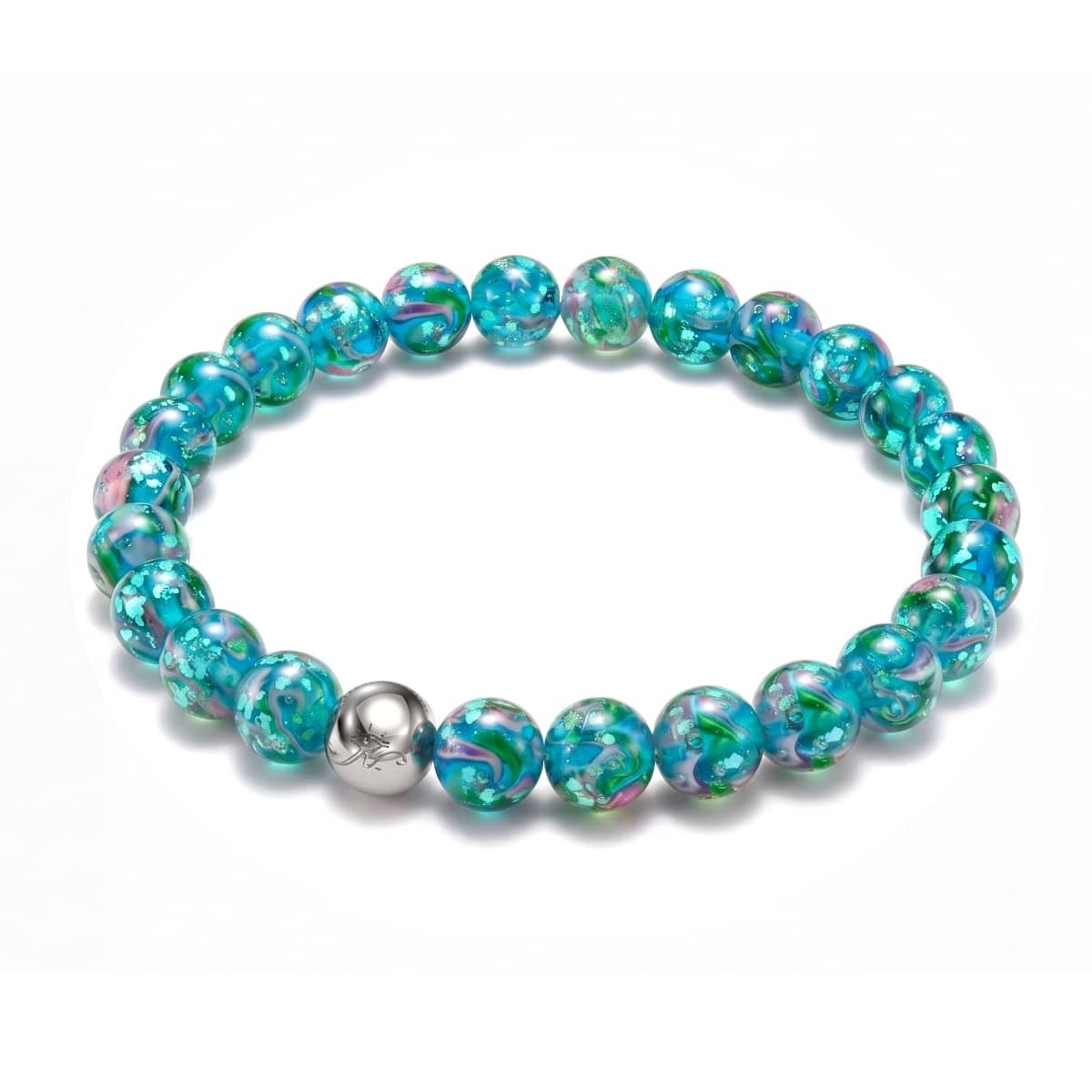 Teal | Firefly Glass Bloomswirl Bracelet