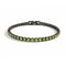 Peridot Crystal x Gunmetal | Tennis Club Bracelet