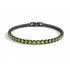 Peridot Crystal x Gunmetal | Tennis Club Bracelet