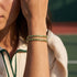 Peridot Crystal x Rhodium | Tennis Club Bracelet