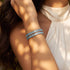 Aquamarine Baguette Cut Crystal x Rhodium | Tennis Bracelet