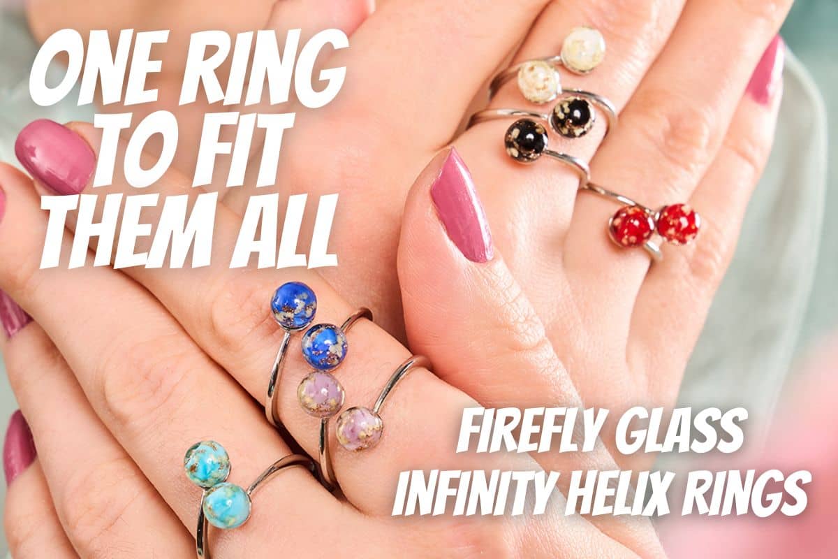 FIREFLY GLASS INFINITY HELIX RINGE