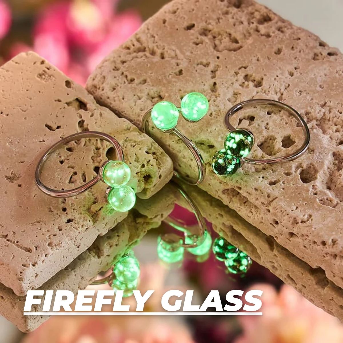 FIREFLY GLASS INFINITY HELIX RINGE
