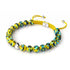 Blue Limoncello | Silver | Firefly Glass Macrame Bracelet