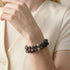 Schwarze Dahlie | Firefly Glas Diamanten Armband