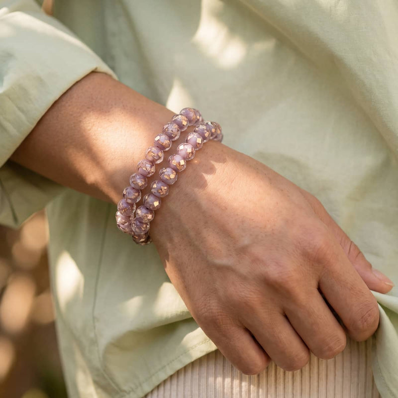 Immergrün | Firefly Glas Diamanten Armband