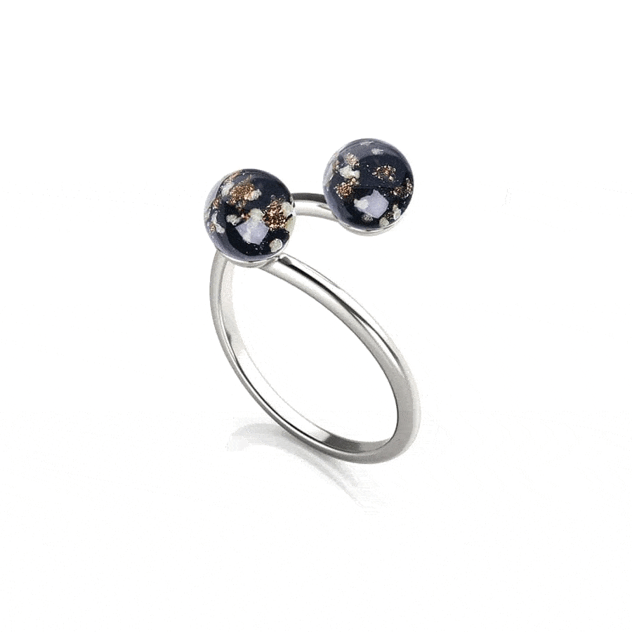 FIREFLY GLASS INFINITY HELIX RINGE