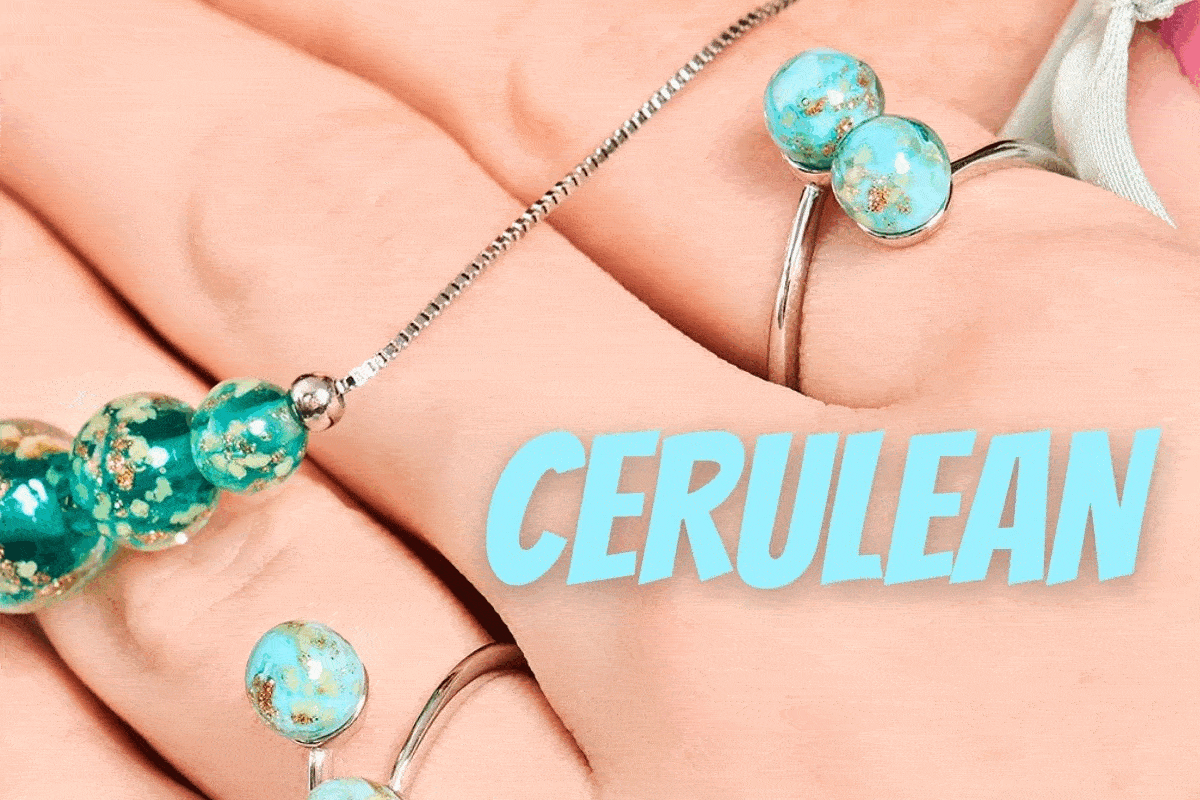 CERULEAN FIREFLY GLAS - PAAR MIT