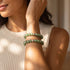 Grüne Zinnie | Firefly Glas Diamanten Armband