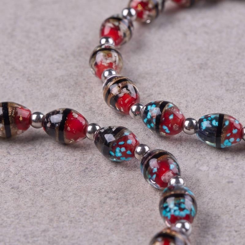 Crimson Current | Tiger Glass Oval Bracelet