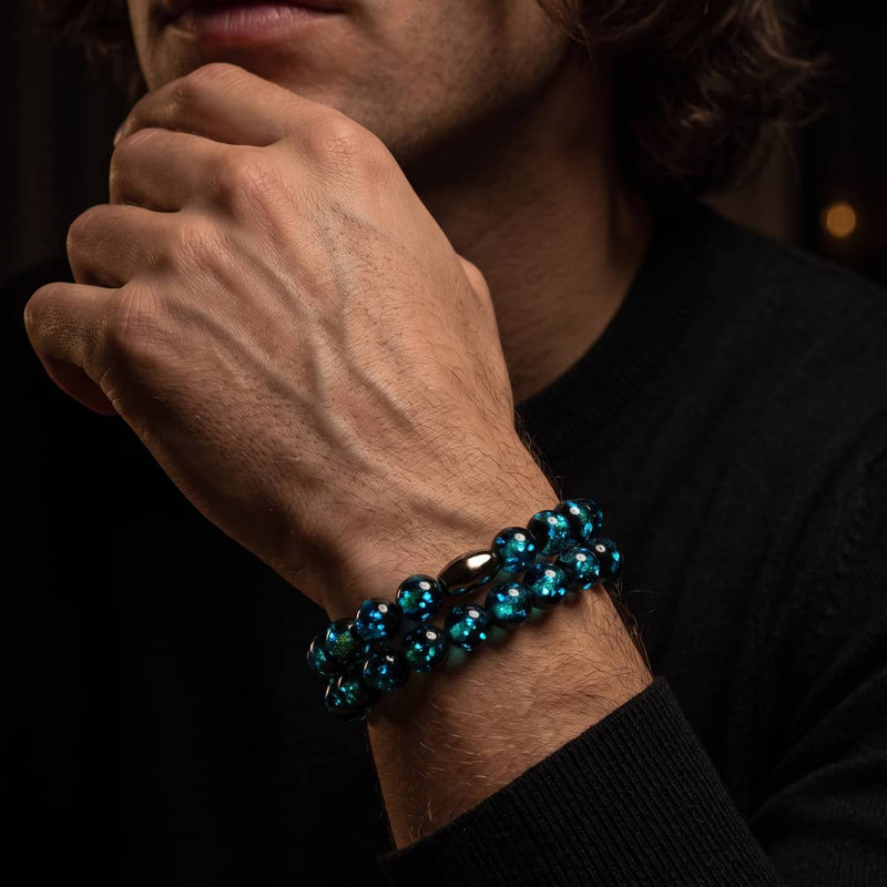 Grüner Astra | 925 Sterling Silber | Solarglas-Armband