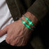 Indigo | Silber | Firefly Glas Kaskadenarmband