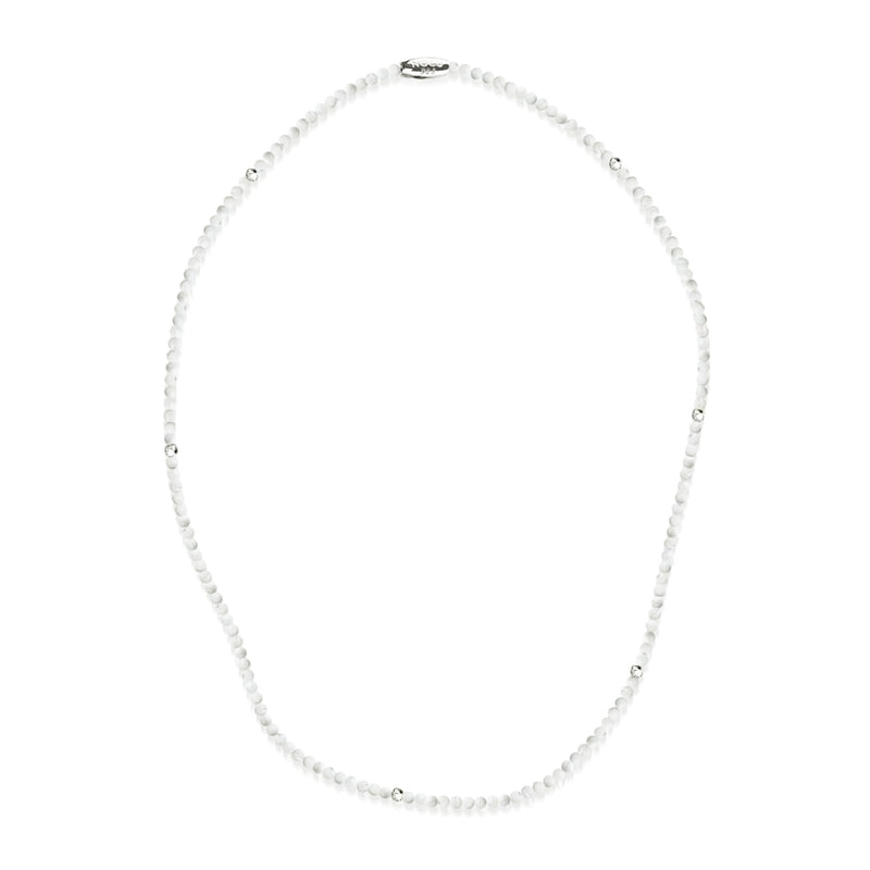 Perlmutt-Jaspis | 925er Sterlingsilber | Edelstein-Wrap