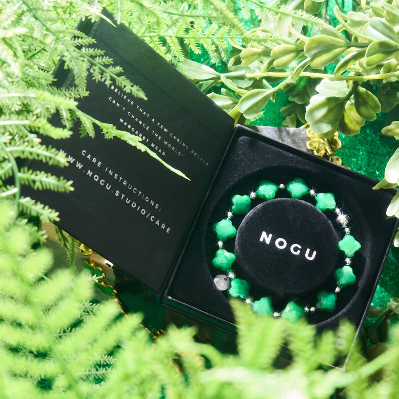 Smaragd Glück | Kleeblatt Armband