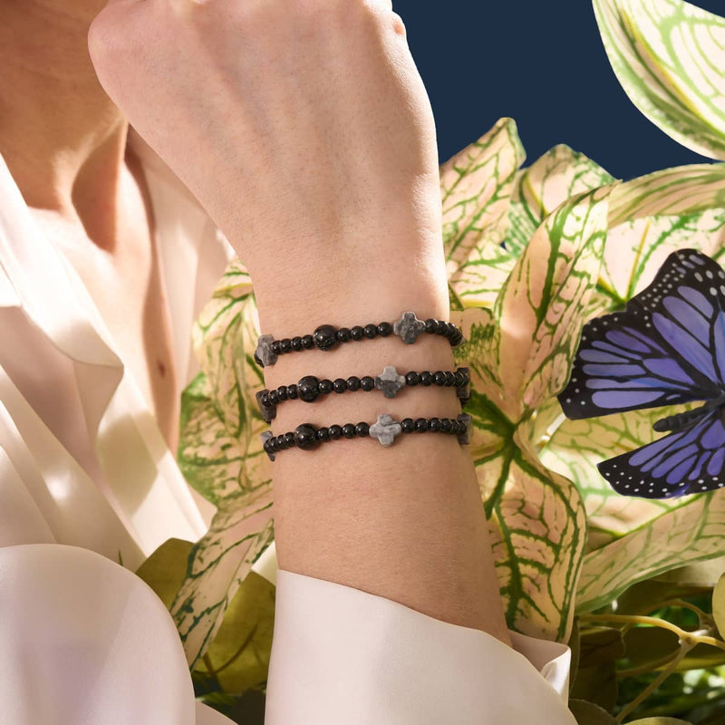 Glück im Dunkeln | Rotguss | Kleeblatt-Essenz-Armband